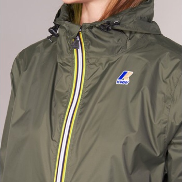 k way green jacket